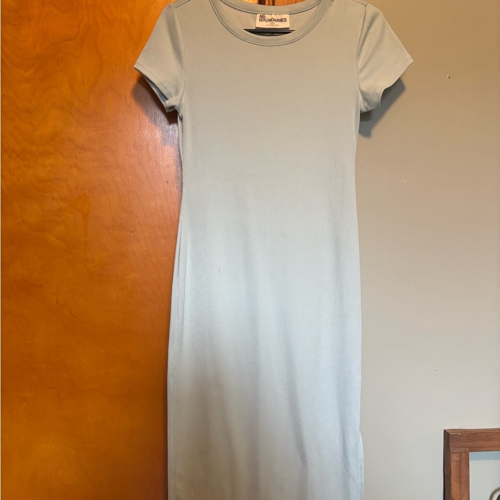 No Boundaries Light Blue Midi Dress